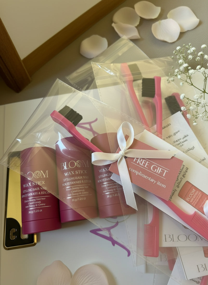 Wax hair stick Bloom+فرشاه شعر هدية