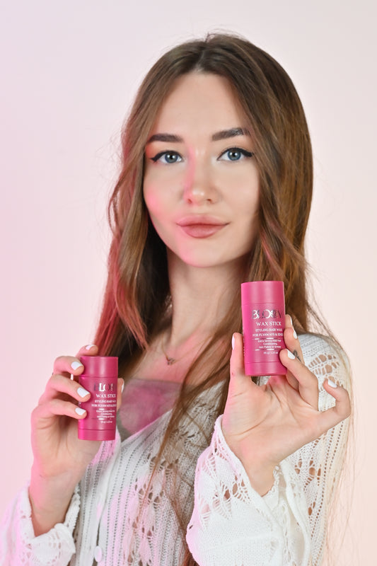 Wax hair stick Bloom+فرشاه شعر هدية